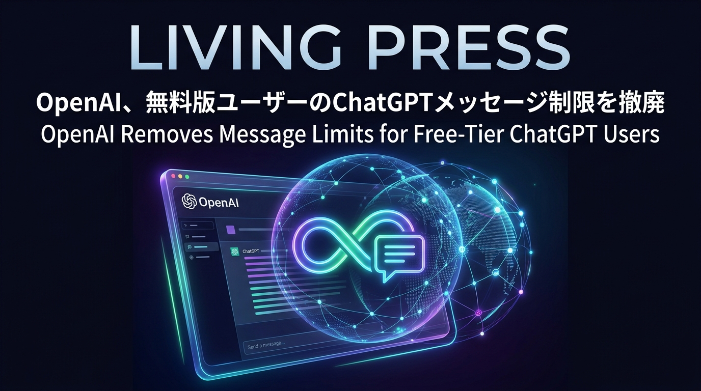 OpenAI、無料版ユーザーのChatGPTメッセージ制限を撤廃