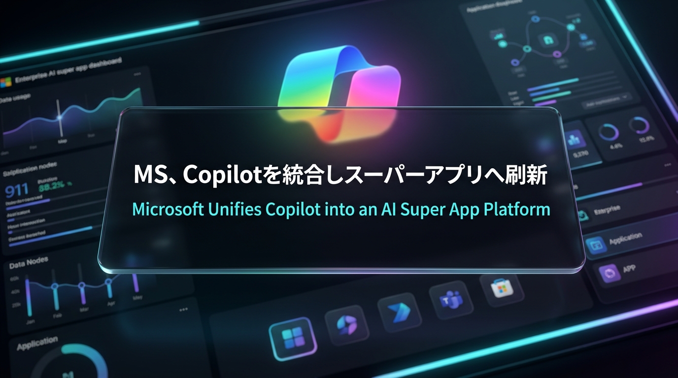 MS、Copilotを統合しスーパーアプリへ刷新