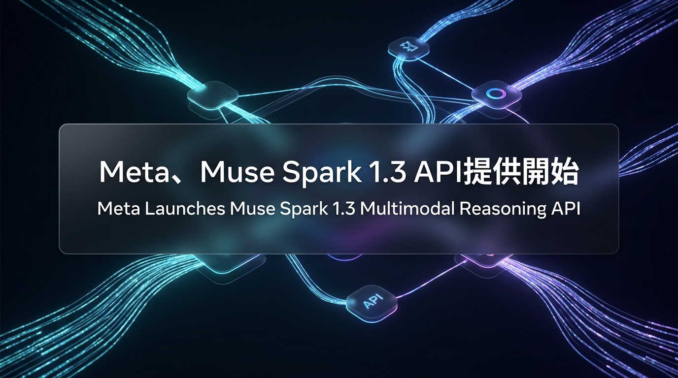 Meta、Muse Spark 1.3 API提供開始