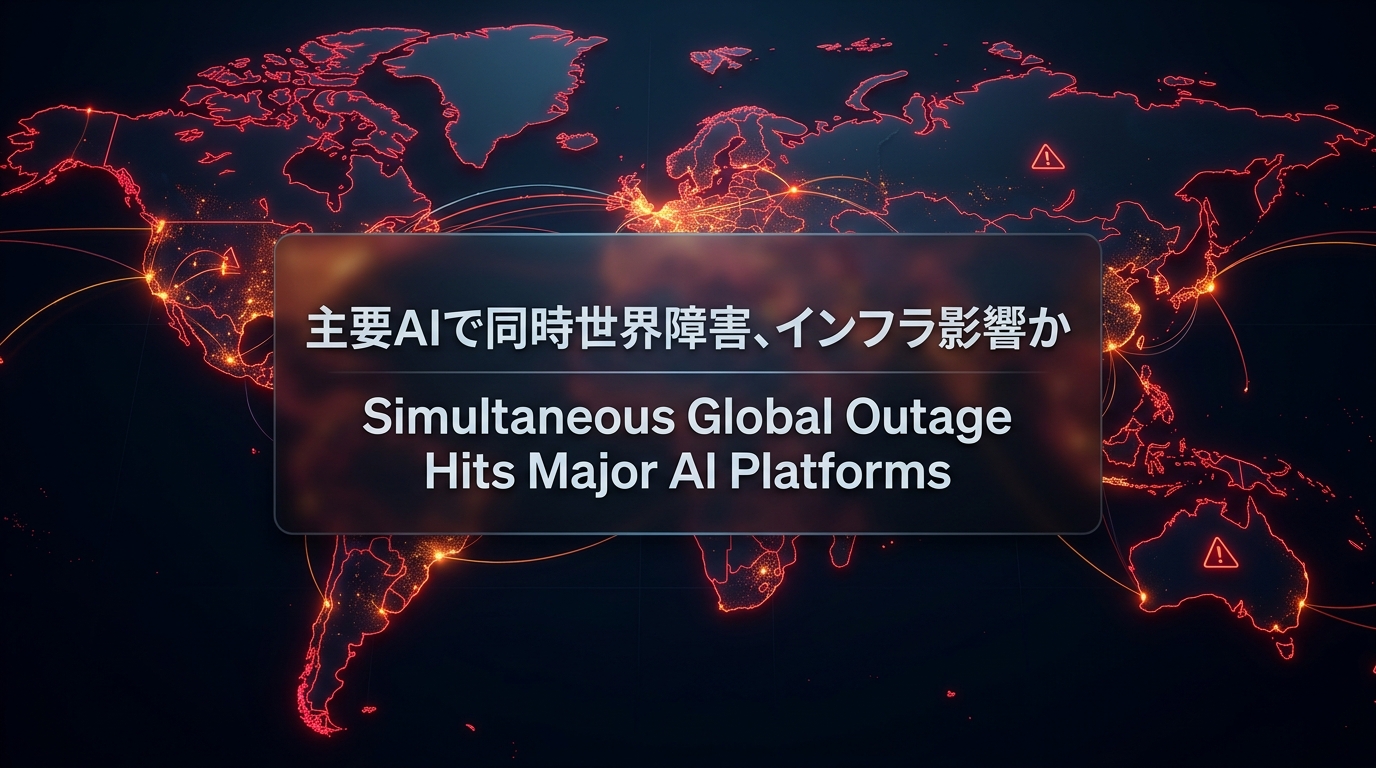 主要AIで同時世界障害、インフラ影響か