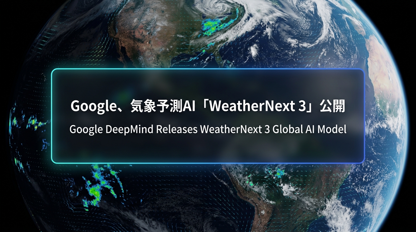 Google、気象予測AI「WeatherNext 3」公開