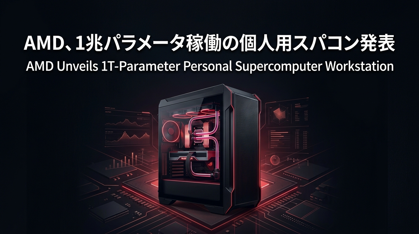 AMD、1兆パラメータ稼働の個人用スパコン発表
