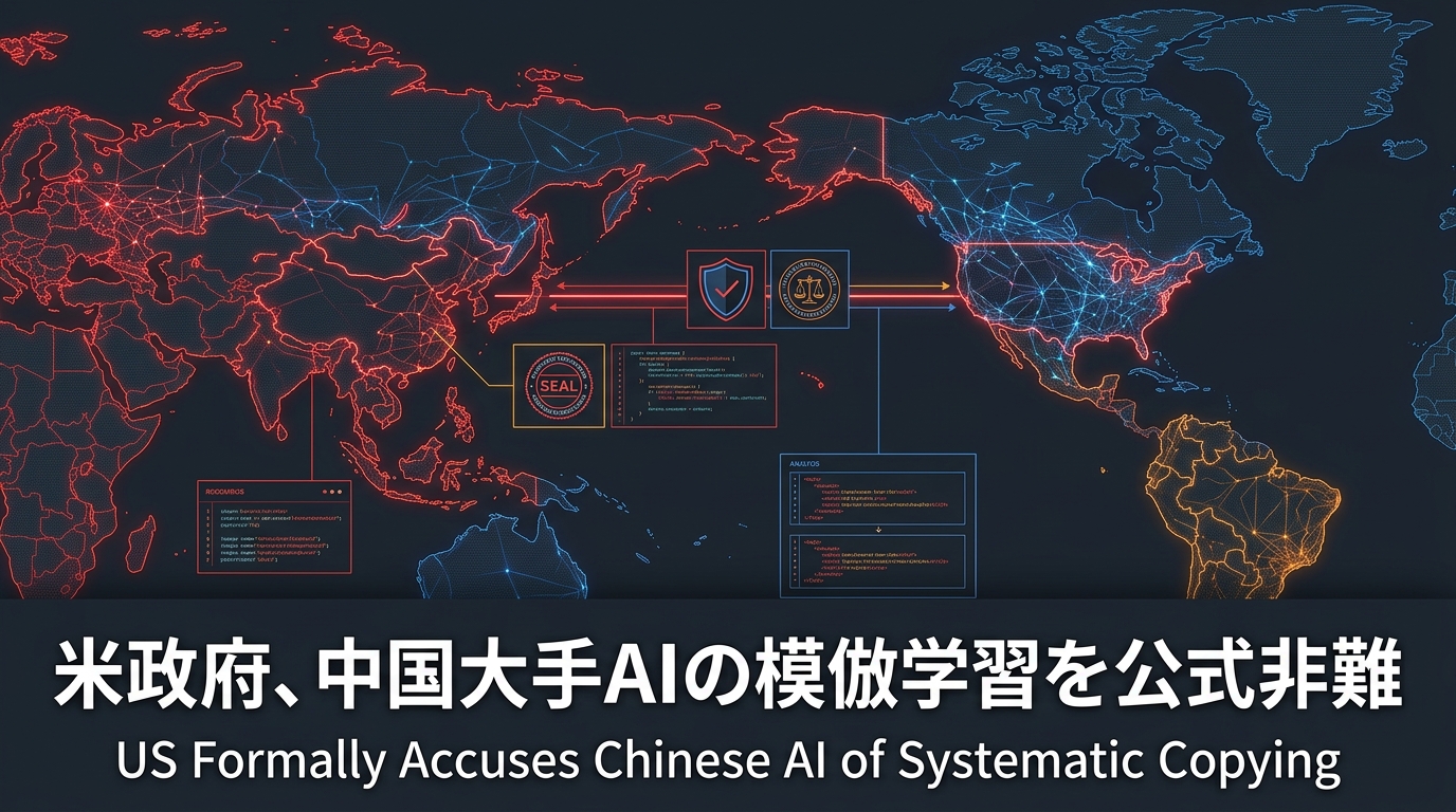 米政府、中国大手AIの模倣学習を公式非難