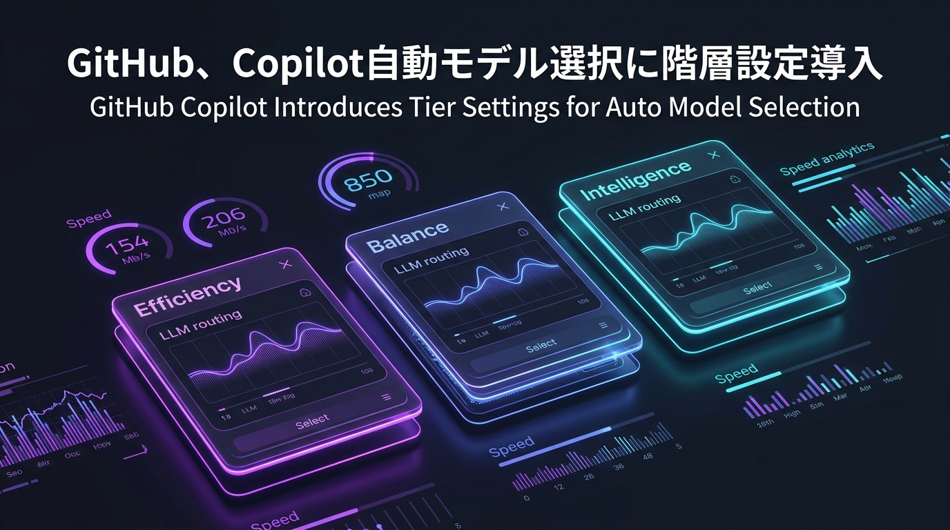 GitHub、Copilot自動モデル選択に階層設定導入