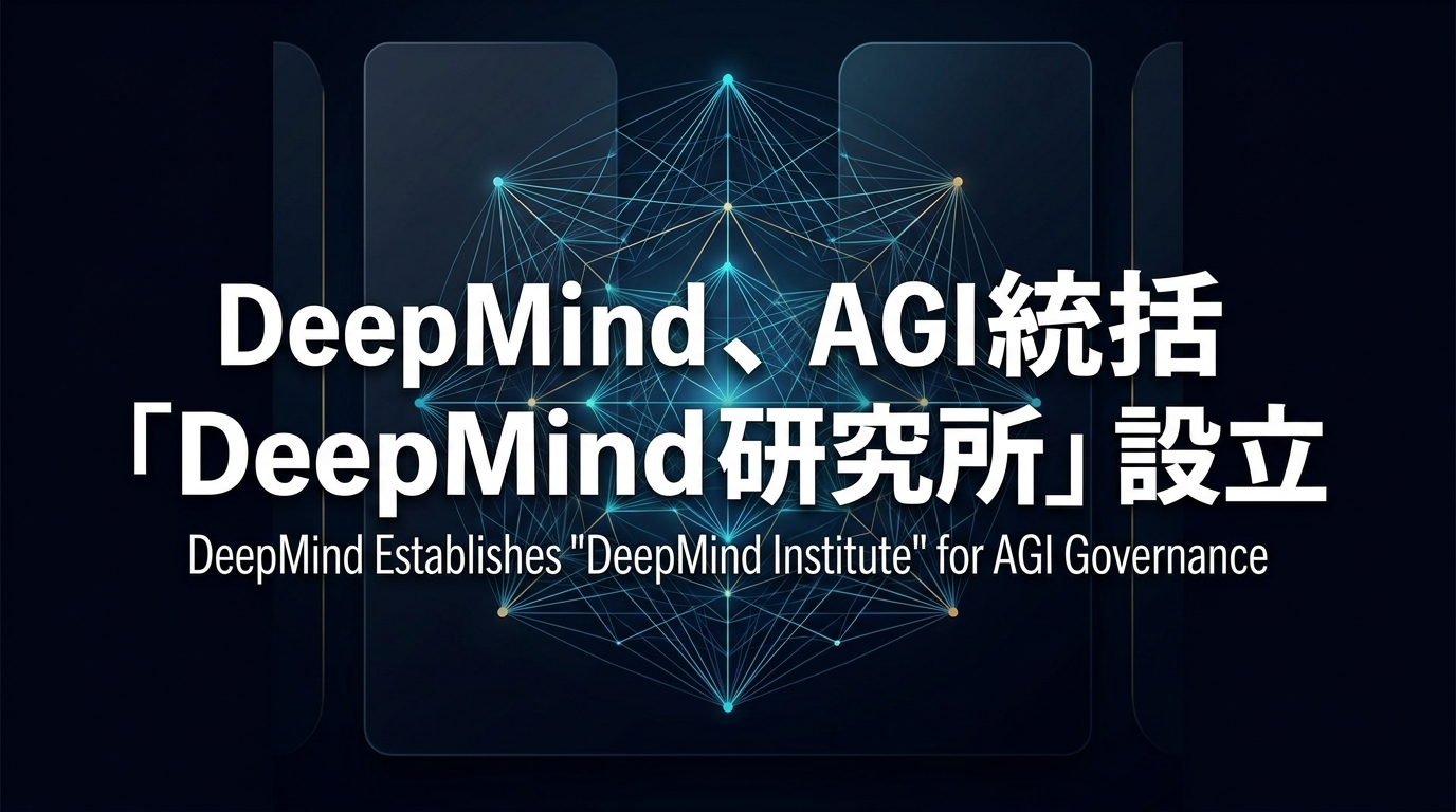 DeepMind、AGI統括「DeepMind研究所」設立