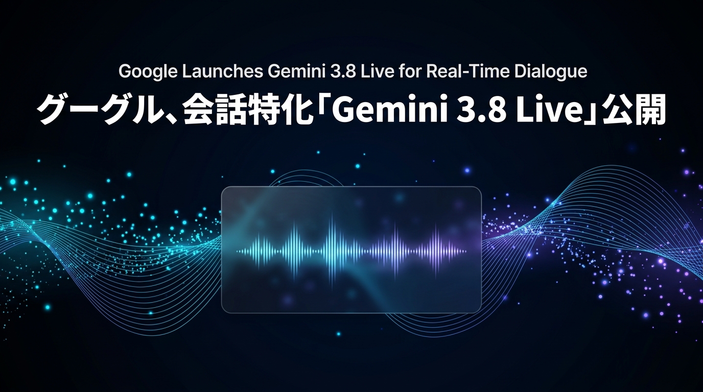 グーグル、会話特化「Gemini 3.8 Live」公開