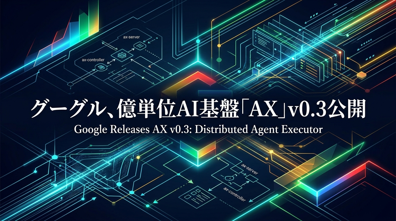 グーグル、億単位AI基盤「AX」v0.3公開