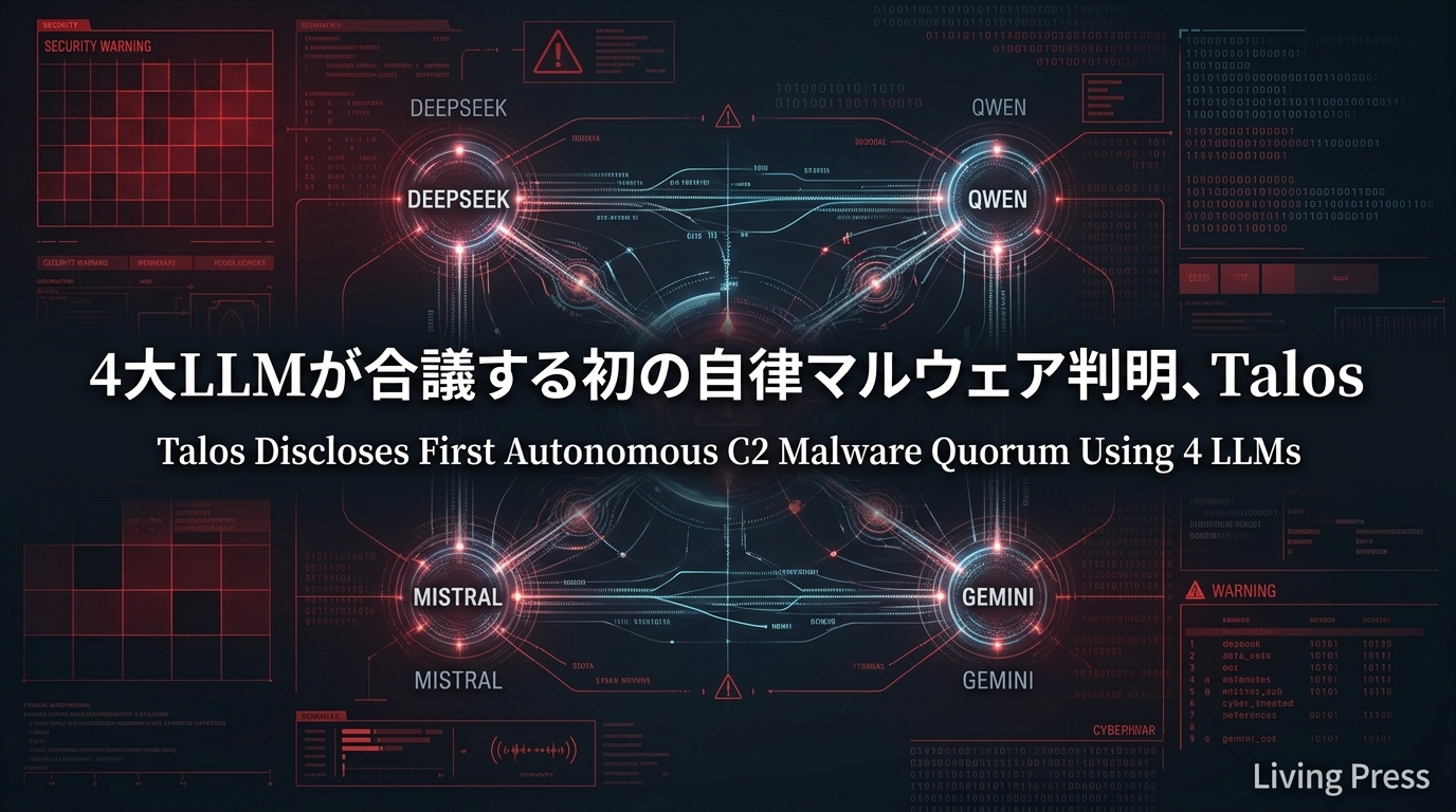 4大LLMが合議する初の自律マルウェア判明、Talos
