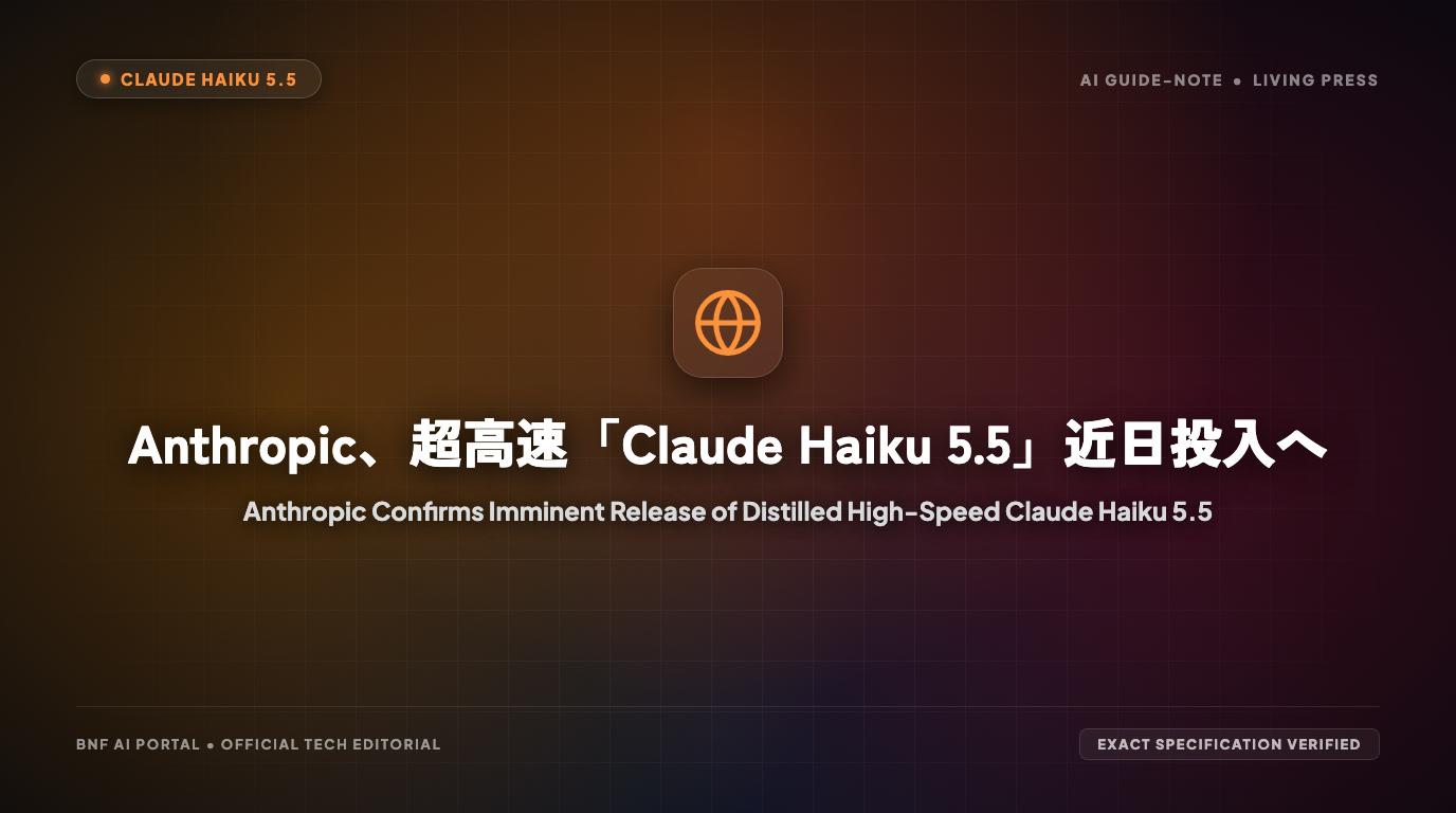 Anthropic、超高速「Claude Haiku 5.5」近日投入へ