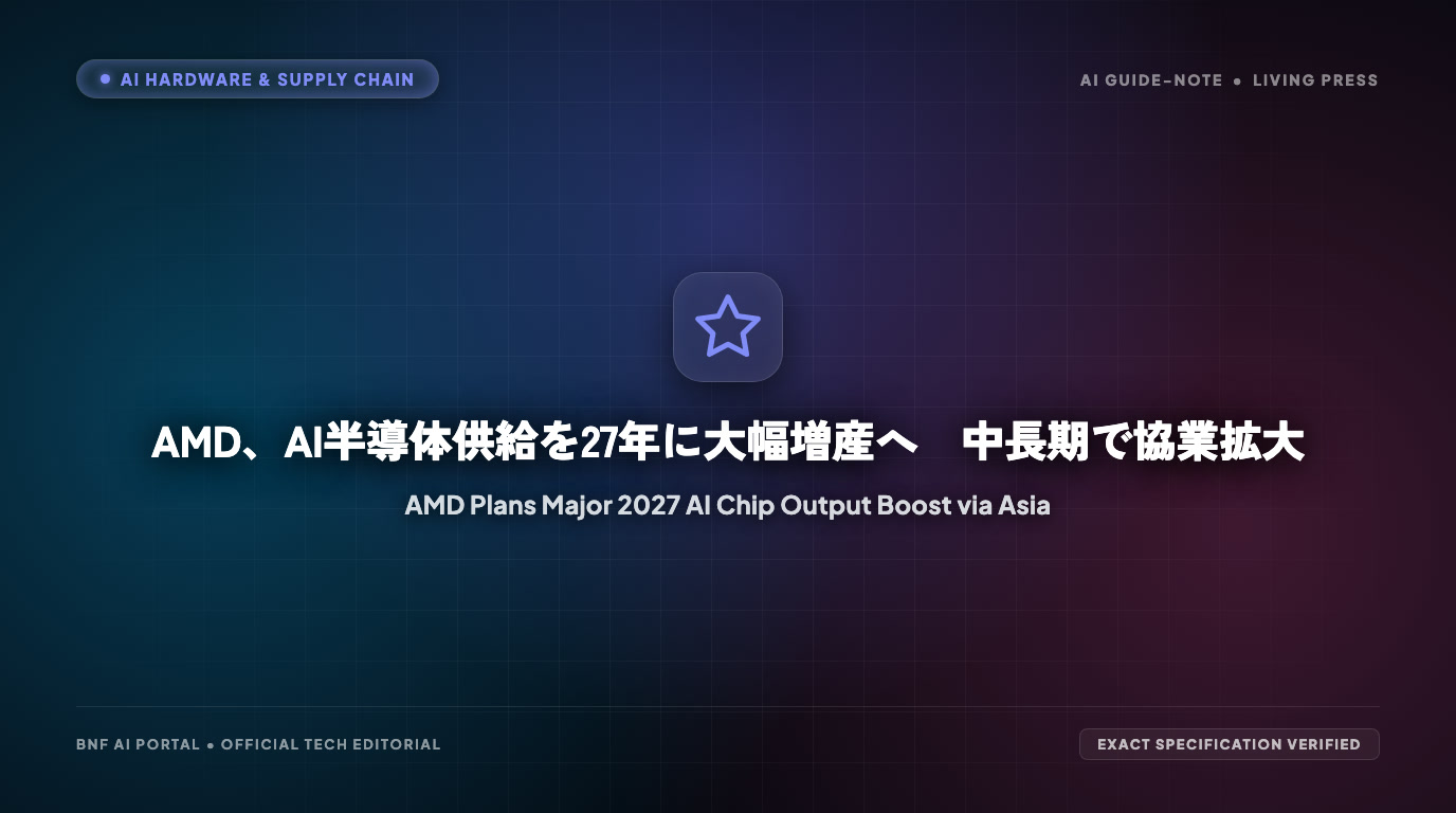 AMD、AI半導体供給を27年に大幅増産へ 中長期で協業拡大