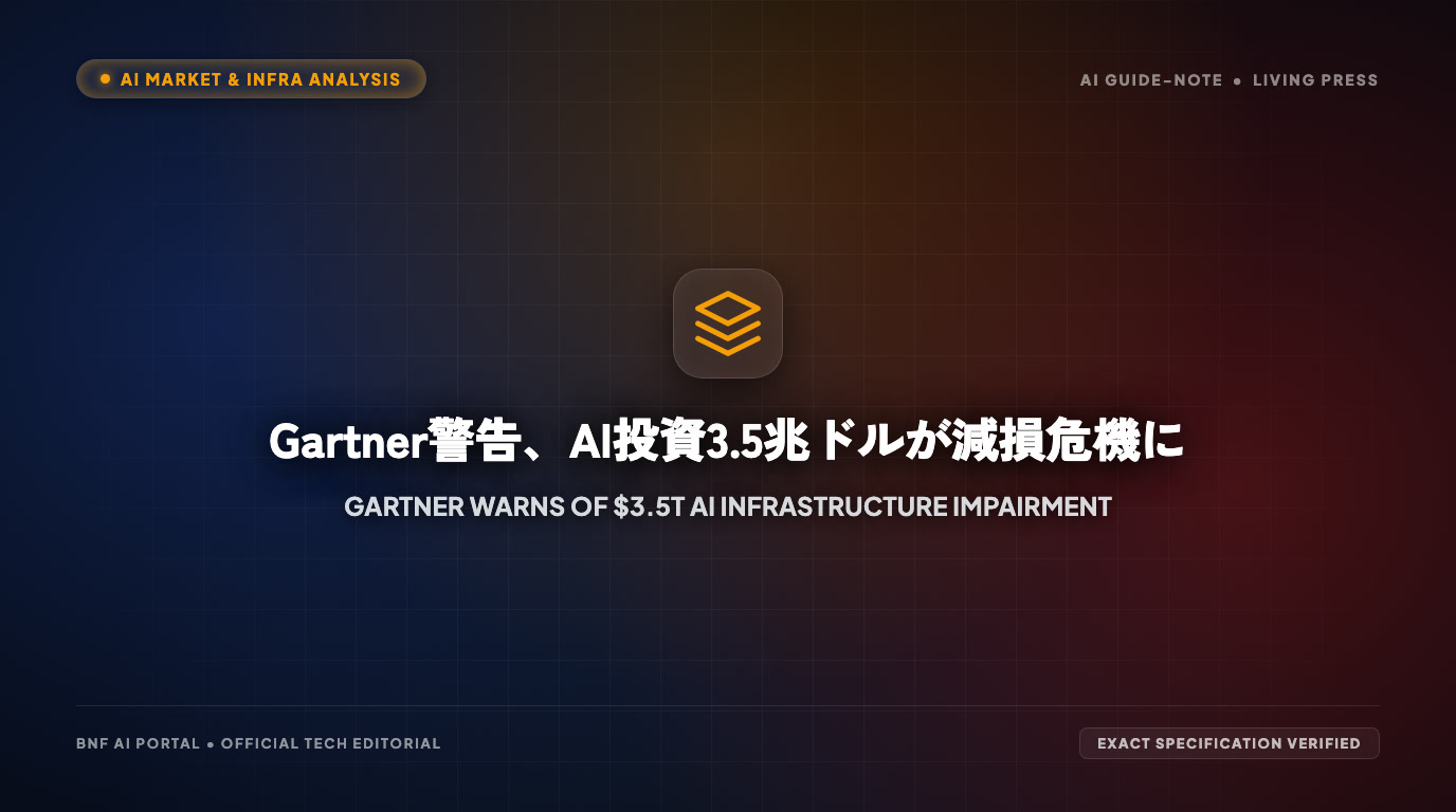Gartner警告、AI投資3.5兆ドルが減損危機に