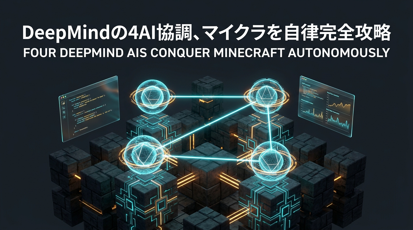 DeepMindの4AI協調、マイクラを自律完全攻略